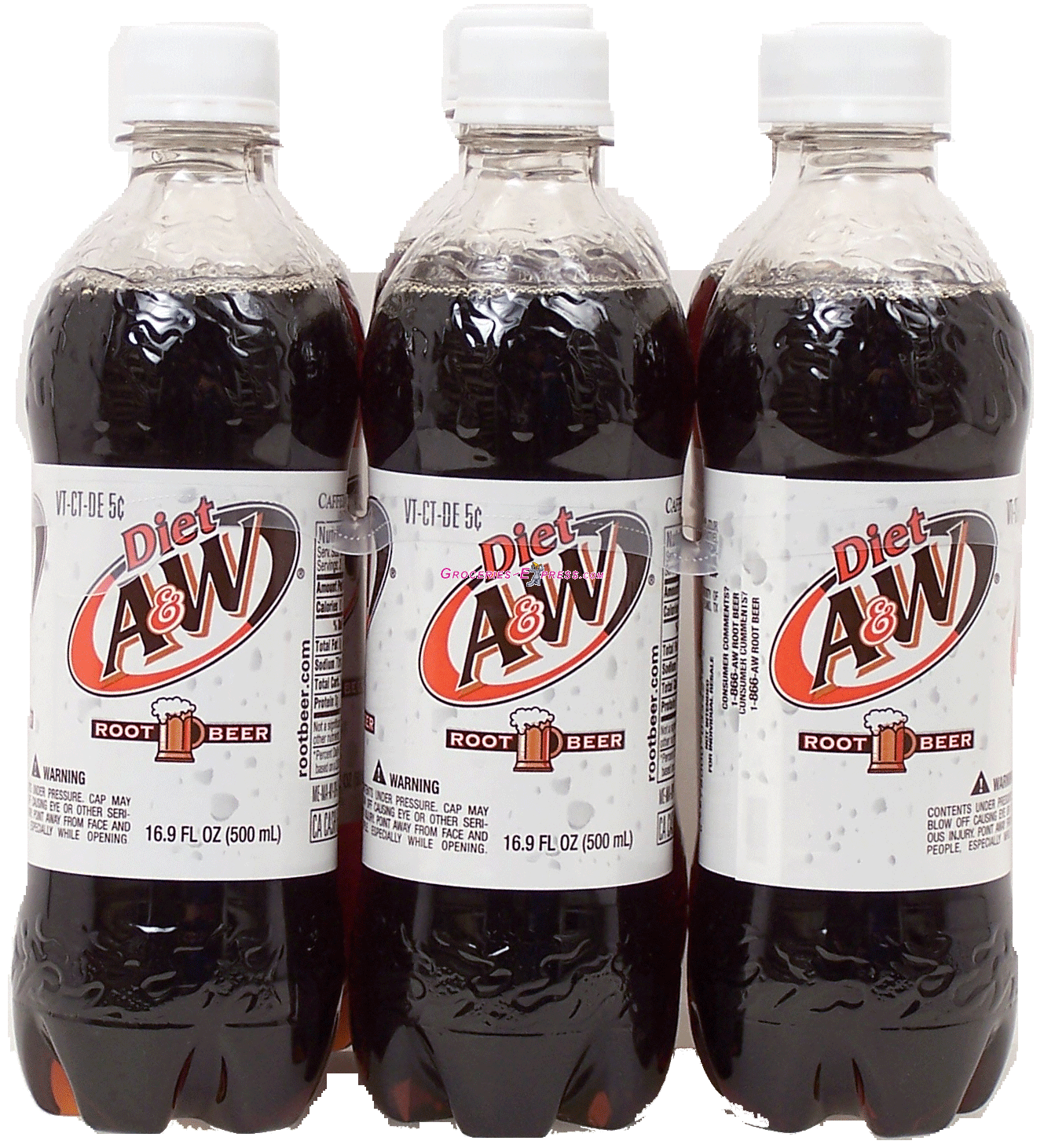 A & W  diet root beer, 6-pack 1/2-liter Full-Size Picture